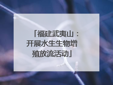 福建武夷山：开展水生生物增殖放流活动